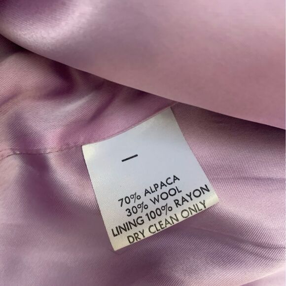 Jasper Conran Alpaca Wool Blend Lined Wrap Coat sz 10 PW 12 - Picture 9 of 11